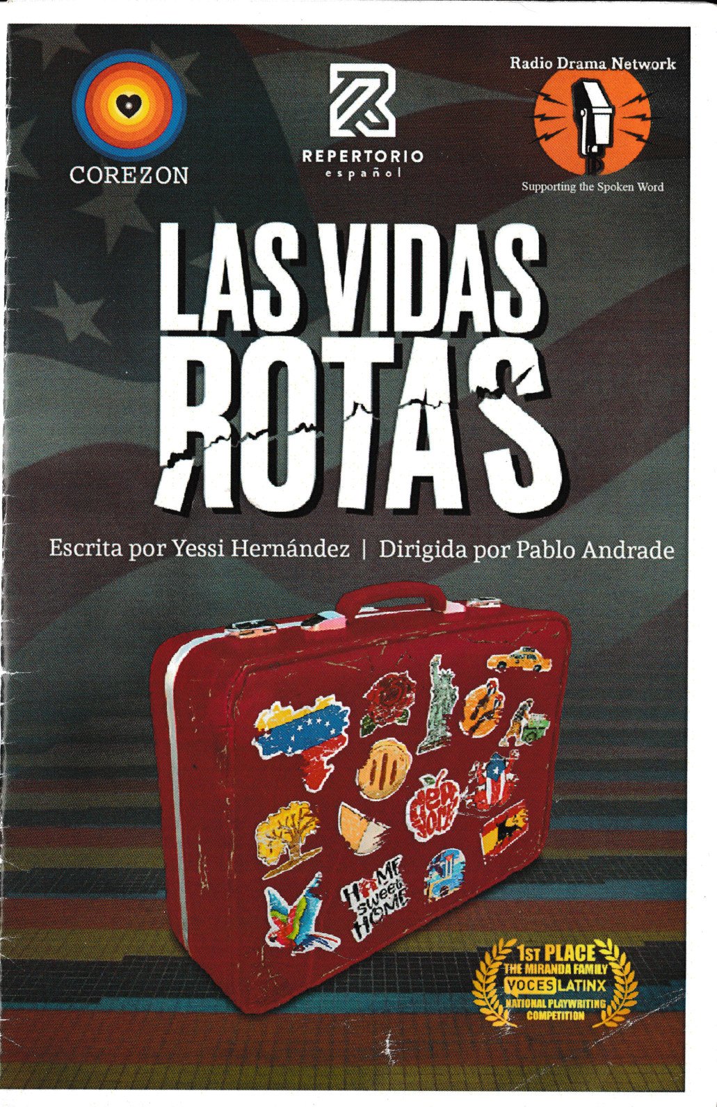 Las Vidas Rotas playbill cover — Repertorio Español
